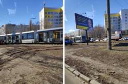 Трамвай зійшов з рейок недалеко від вулиці Жолудєва 