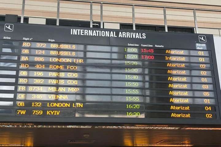Міжнародний аеропорт Бухареста виправив на табло Kiev на Kyiv