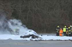 З’явилося відео з місця аварії літака співвласниці російської авіакомпанії
