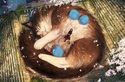 Японский иллюстратор изображает мир, в котором рядом с людьми живут гигантские животные