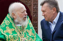 Нині покійний предстоятель Української православної церкви Митрополит Київського і всієї України Володимир (Сабодан) і екс-президент Віктор Янукович