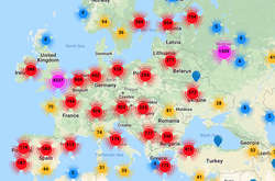  Скріншот карти StartupBlink 