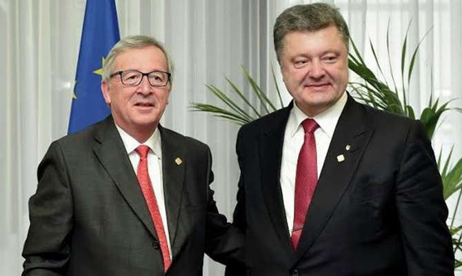 Президент Єврокомісії обговорив з Порошенком євроінтеграцію