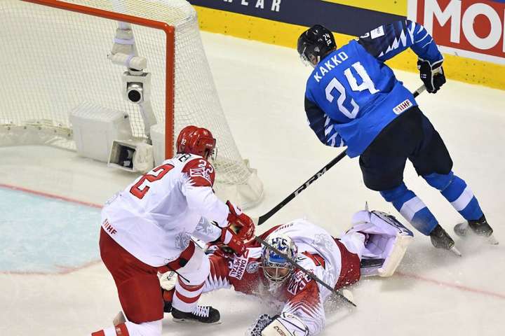 Диво-гол Какко допоміг Фінляндії зламати Данію на чемпіонаті світу з хокею