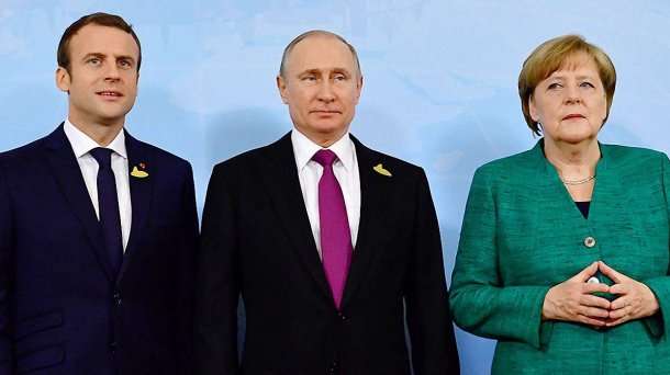 Путін обговорив з Меркель і Макроном «провальну політику» Порошенка