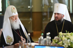 Святійший патріарх Філарет та предстоятель Православної Церкви України Епіфаній