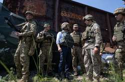 Владимир Зеленский в зоне боевых действий на Донбассе