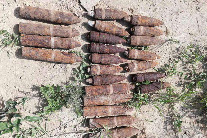 Відлуння війни: на Київщині знайдено майже 40 снарядів та мін (фото)