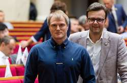 Євген Рибчинський і радикал Віктор Галасюк (справа)