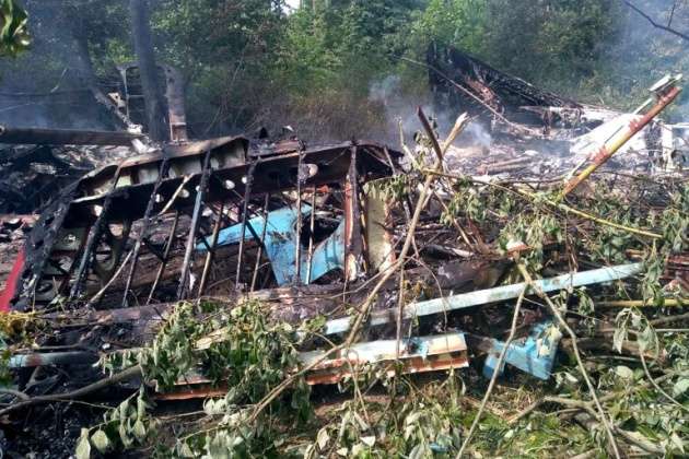 На Полтавщині згорів літак Ан-2 після аварійної посадки