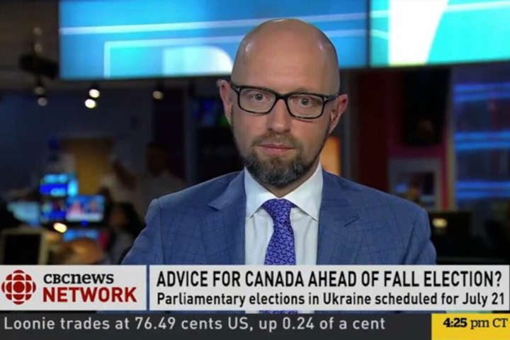 Яценюк в інтерв’ю канадському CBC: Росія - загроза для нас всіх. Треба це усвідомити і мати єдину позицію