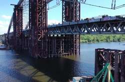 Демонтаж шпренгелів на Подільсько-Воскресенському мосту