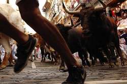 Забег с быками: яркие снимки с фестиваля в Памплоне