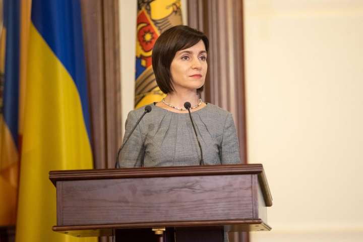 <p>Майя Санду під час візиту у Київ</p> - Прем'єрка Молдови на брифінгу із Зеленським виступила українською мовою