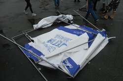 Нападники пошкодили агітаційний намет