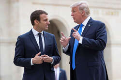 Президент Франції Еммануель Макрон та глава Білого дому Дональд Трамп