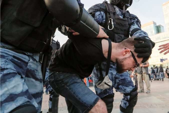 Кількість затриманих у Москві стала рекордною за останні сім років