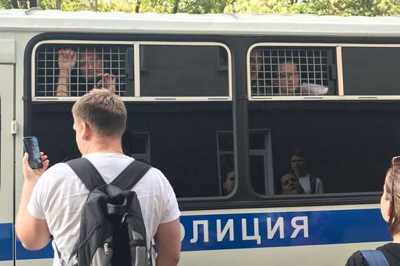 У Москві заарештували близько 40 осіб, затриманих на протестах