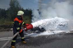  Автомобіль «Форд Фокус» згорів ущент 