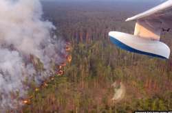 Проведена авіарозвідка показала, що більша частина місць загоряння розташована поблизу доріг