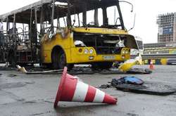 Автобус згорів дотла