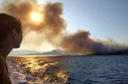 У Греції через лісові пожежі евакуювали туристів