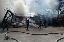 Сталося загорання в металевому складському ангарі розміром 20х20 м на площі 400 кв. м