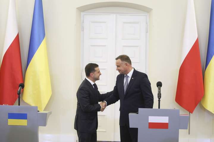 <span>Володимир Зеленський і Анджей Дуда</span> - Україна покращуватиме роботу пунктів пропуску на кордоні з Польщею