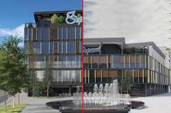 Зліва - як стане, справа - як мало стато за проєктом реконструкції кінотеатру