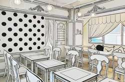 В Сеуле открылось «нарисованное» кафе