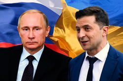 Володимр Путін та Володимир Зеленський