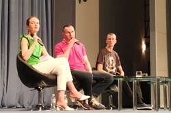  Олег Сенцов та Олександр Кольченко на пресконференції в Українському домі 