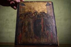 Картина флорентийского живописца Чимабуэ (Ченни ди Пепо) «Увенчание терновым венцом»