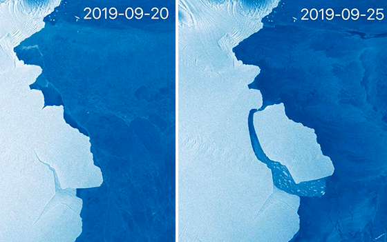 В Антарктиде откололся айсберг весом 315 млрд тонн