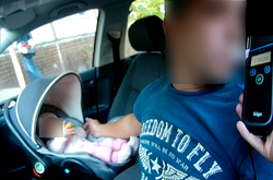 Києвом роз’їжджав п’янючий водій із немовлям в салоні авто (фото)