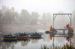 На Русанівських фонтанах демонтували обладнання вагою 6 тонн (фото)