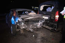 На одній ділянці Брест-Литовського шосе сталося відразу три ДТП