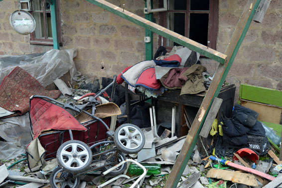 Російські найманці знищили житловий будинок біля Авдіївки