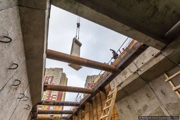 Как строится продолжение «зеленой ветки» киевского метро (фото)