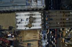 Як встановлювали останню секцію нового Шулявського мосту (фото, відео)