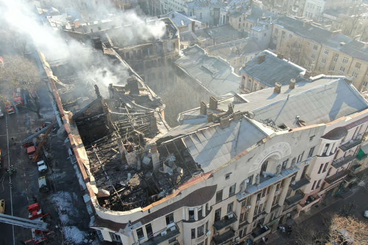 Как выглядит колледж в Одессе после пожара (фото)