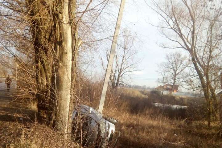 Смертельна ДТП під Києвом: автівка з жінкою за кермом злетіла в кювет (фото)