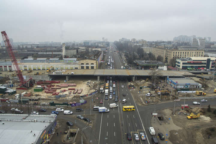 Кличко показав, як шаленими темпами зводиться Шулявський міст (фото, відео)