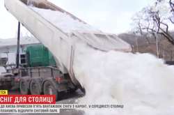 В Киев привезли снег