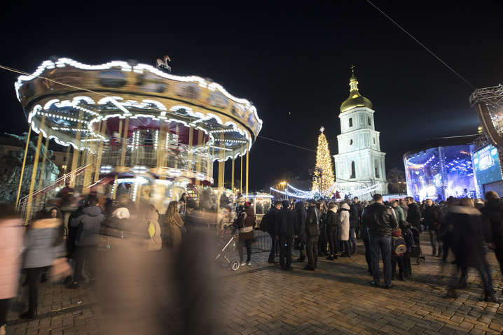 У новорічну ніч буде заборонено рух транспорту поблизу Софійської площі