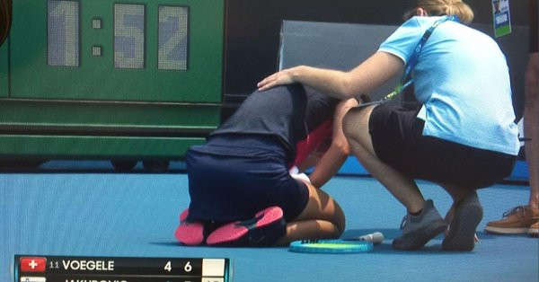 Словенская теннисистка не смогла доиграть матч Australian Open из-за проблем с дыханием