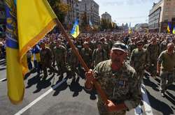 Під час Маршу ветеранів війни у День Незалежності України. Київ, 24 серпня 2019 року