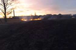 Горіння трав'яного настилу біля Бородянки