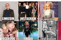 Новый мем: как выглядят фото профиля одного человека в разных соцсетях