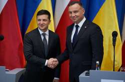 Президент Украины Владимир Зеленский с президентом Польши Анджеем Дудой
